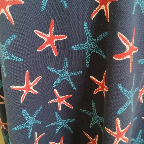 Land's End SIZE 2X Starfish Blue Red Polo Dress - Picture 11 of 11
